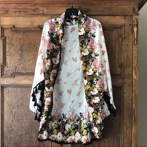 Free People Floral Kimono - Fringed!
